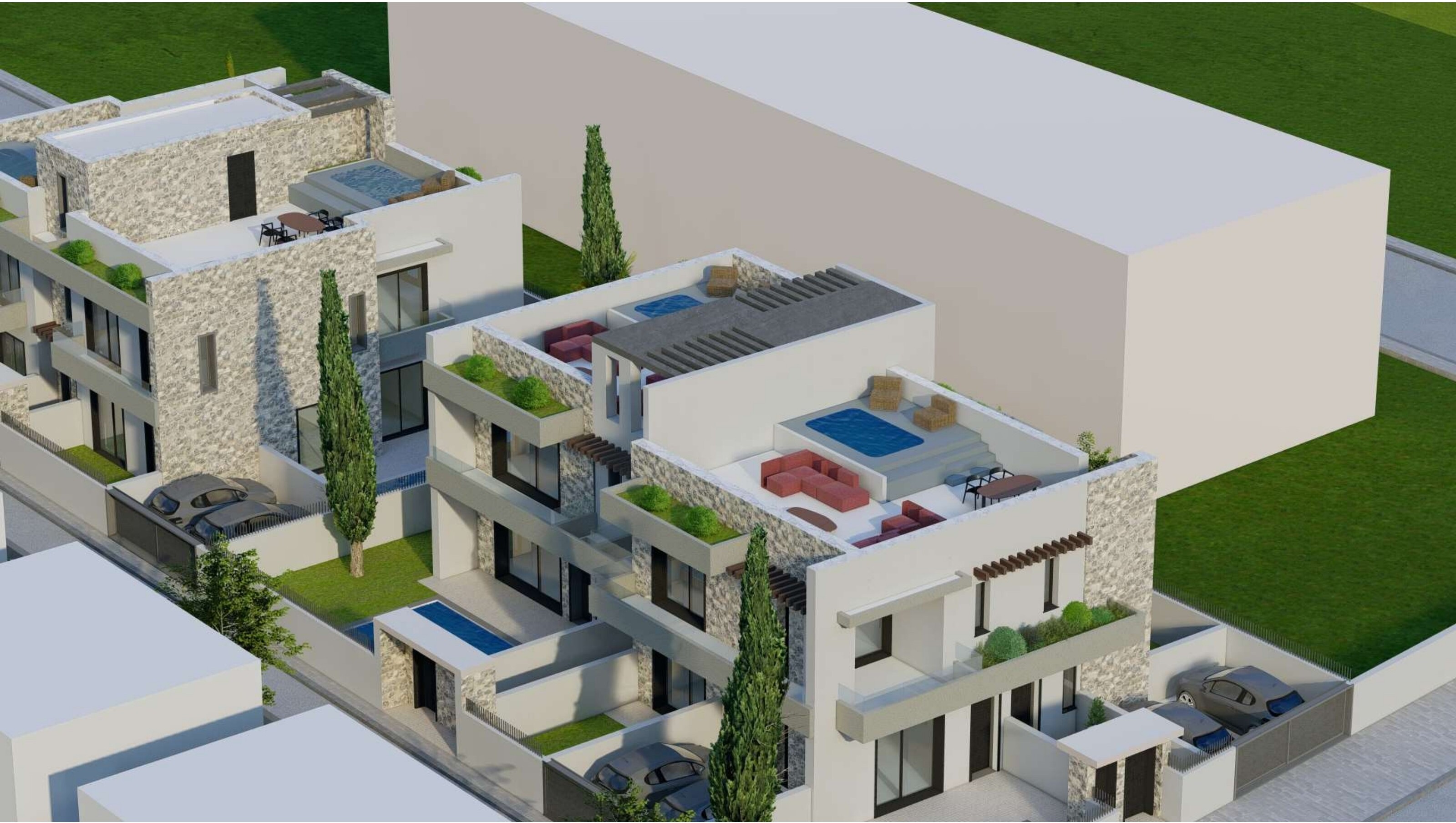 Bird's eye view of Building 1